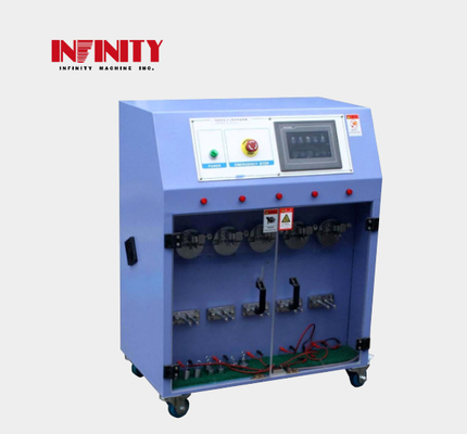 AC220V 50Hz 10A মোটর ত্বরণ এবং হ্রাস সময় 45ms জন্য পাঁচ স্টেশন তারের টান টেস্টিং মেশিন