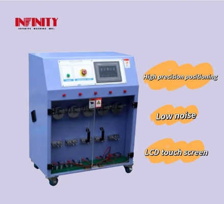 AC220V 50Hz 10A মোটর ত্বরণ এবং হ্রাস সময় 45ms জন্য পাঁচ স্টেশন তারের টান টেস্টিং মেশিন
