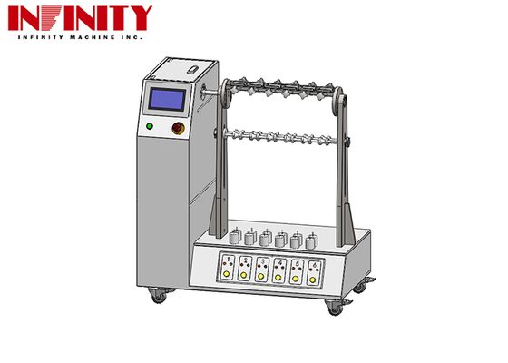 নমনীয় ক্যাবল ফ্লেক্সিং টেস্ট মেশিন সামঞ্জস্যযোগ্য নমন কোণ সঙ্গে 1 ~ 180 ° আইইসি 60884-1 স্ট্যান্ডার্ড এবং 6 সেট Jig